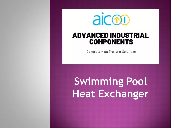 swimming pool heat exchanger