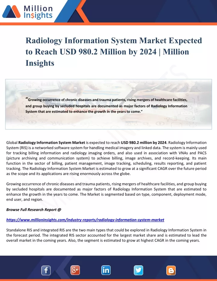radiology information system market expected