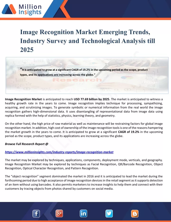 image recognition market emerging trends industry