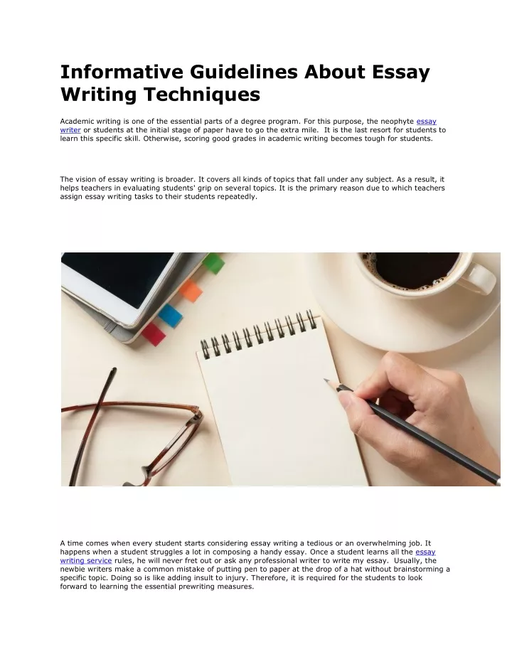 informative guidelines about essay writing