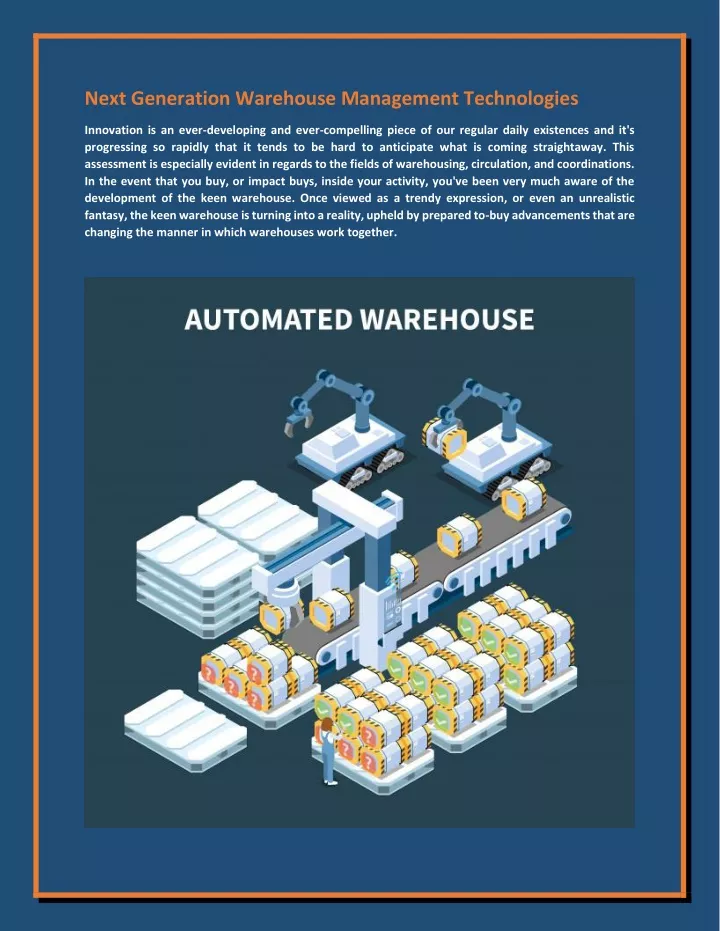 next generation warehouse management technologies
