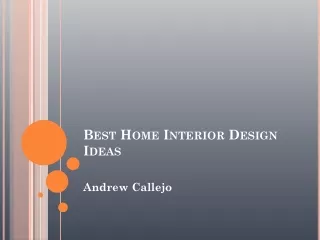 Andrew Callejo - Creative home interior design ideas