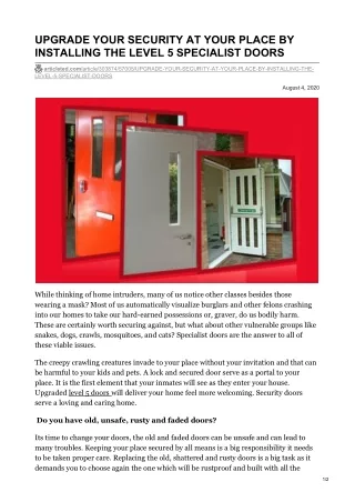 upgrade your security at your place by installing