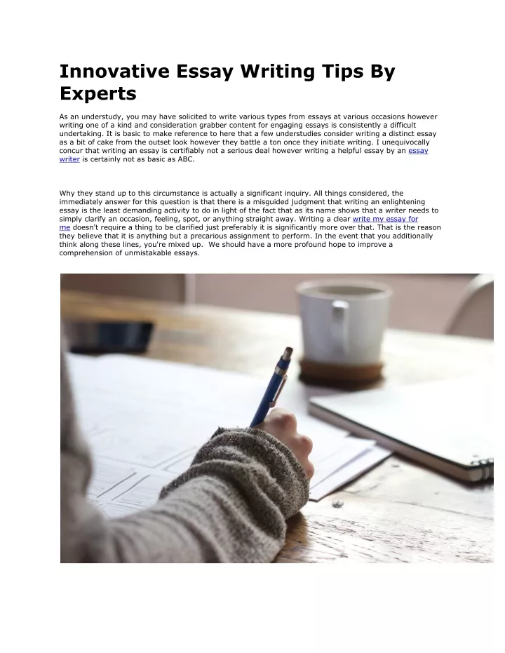 innovative essay writing tips by experts