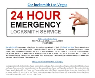 car locksmith las vegas