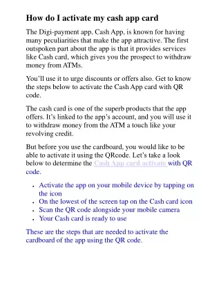 how do i activate my cash app card