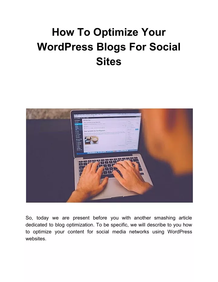 how to optimize your wordpress blogs for social