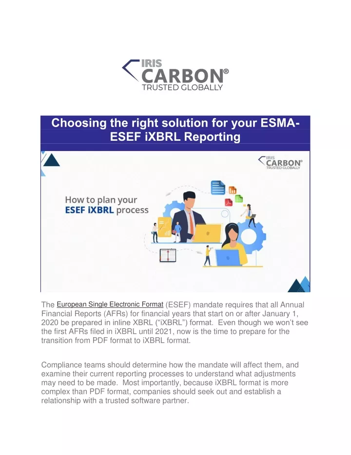 choosing the right solution for your esma esef