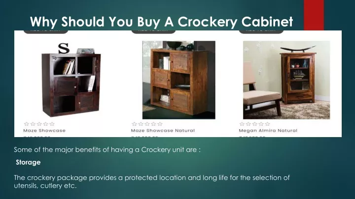 why should you buy a crockery cabinet for your
