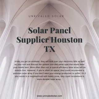 Residential Solar Supplier Pasadena TX | Unrivaled Solar
