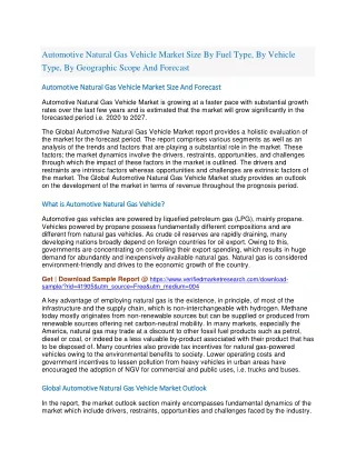 automotive natural gas vehicle market size