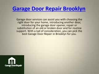 garage door repair Brooklyn NY