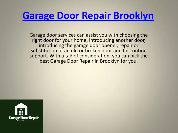 garage door repair brooklyn