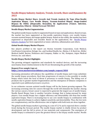 needle biopsy industry analysis trends growth