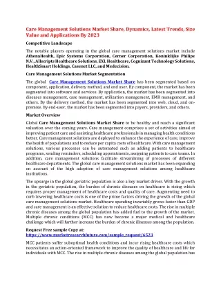 care management solutions market share dynamics