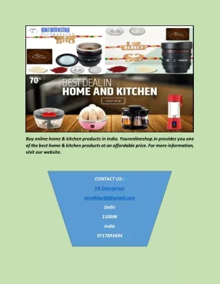 Buy Online Home & Kitchen Products India | Youronlineshop.in