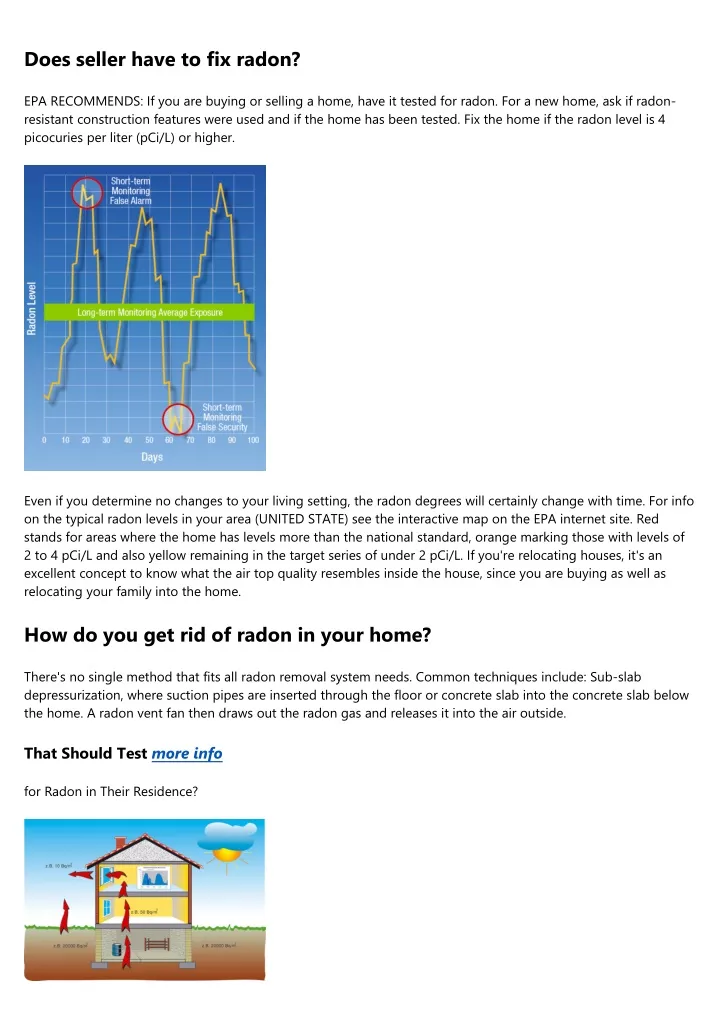 does seller have to fix radon