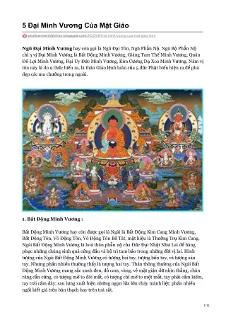 5 i minh v ng c a m t gi o