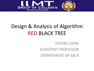 design analysis of algorithm red black tree