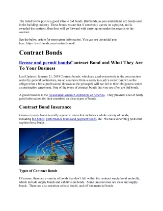 Contract Bonds