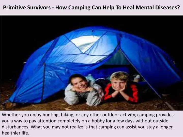 primitive survivors how camping can help to heal mental diseases