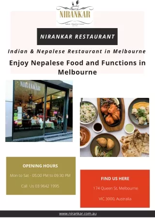 Enjoy Nepalese Food and Functions in Melbourne