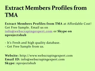 extract members profiles from tma