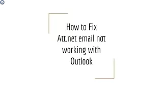 How to Fix Att.net email not working with Outlook pdf