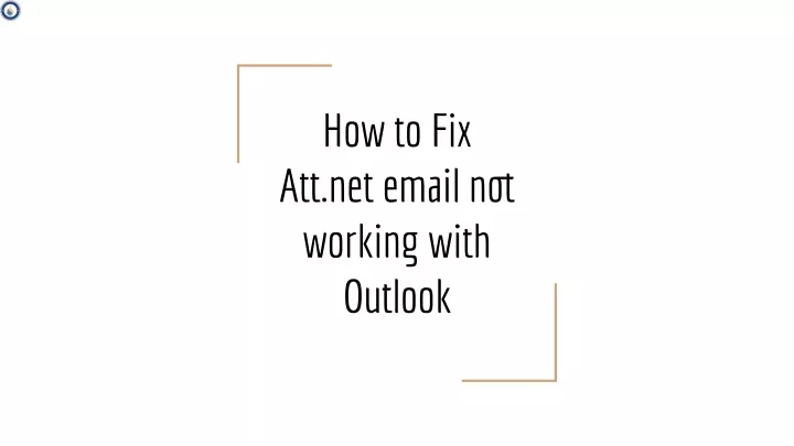 how to fix att net email not working with outlook