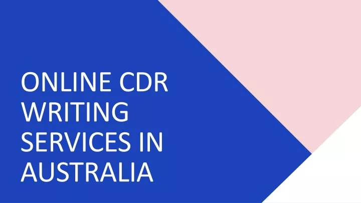 online cdr writing services in australia