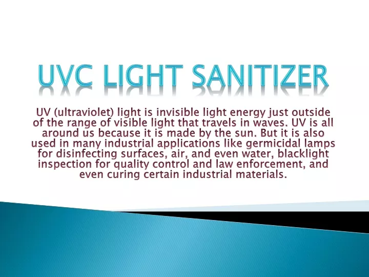 uvc light sanitizer