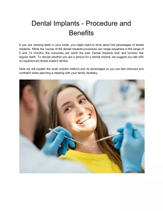 Dental Implants Toronto - Elmwood Park Dental