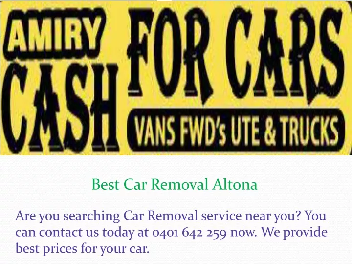 best car removal altona