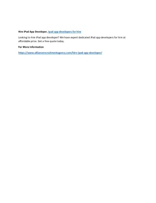 hire ipad app developer ipad app developers