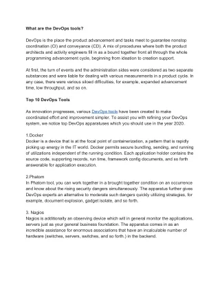 what are the devops tools devops is the place