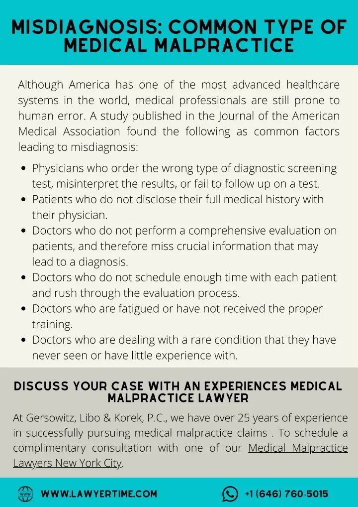 misdiagnosis common type of medical malpractice