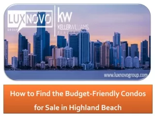 Condos for Sale in Highland Beach