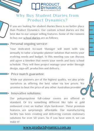 Why Buy Student Diaries from Product Dynamics?