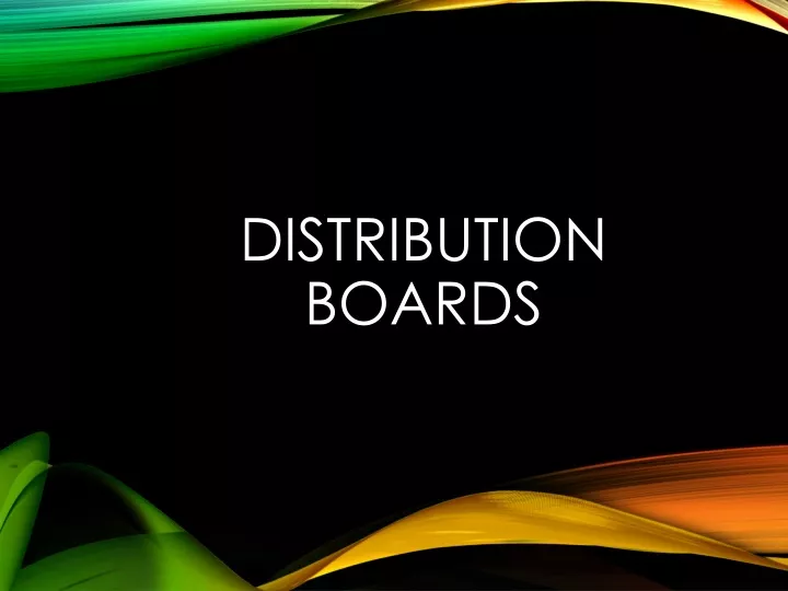 distribution boards