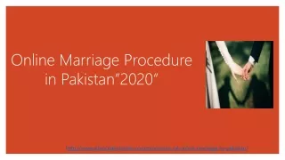 Online Marriage in Pakistan - Get Know For Procedure of Online Marriage Registration Legally