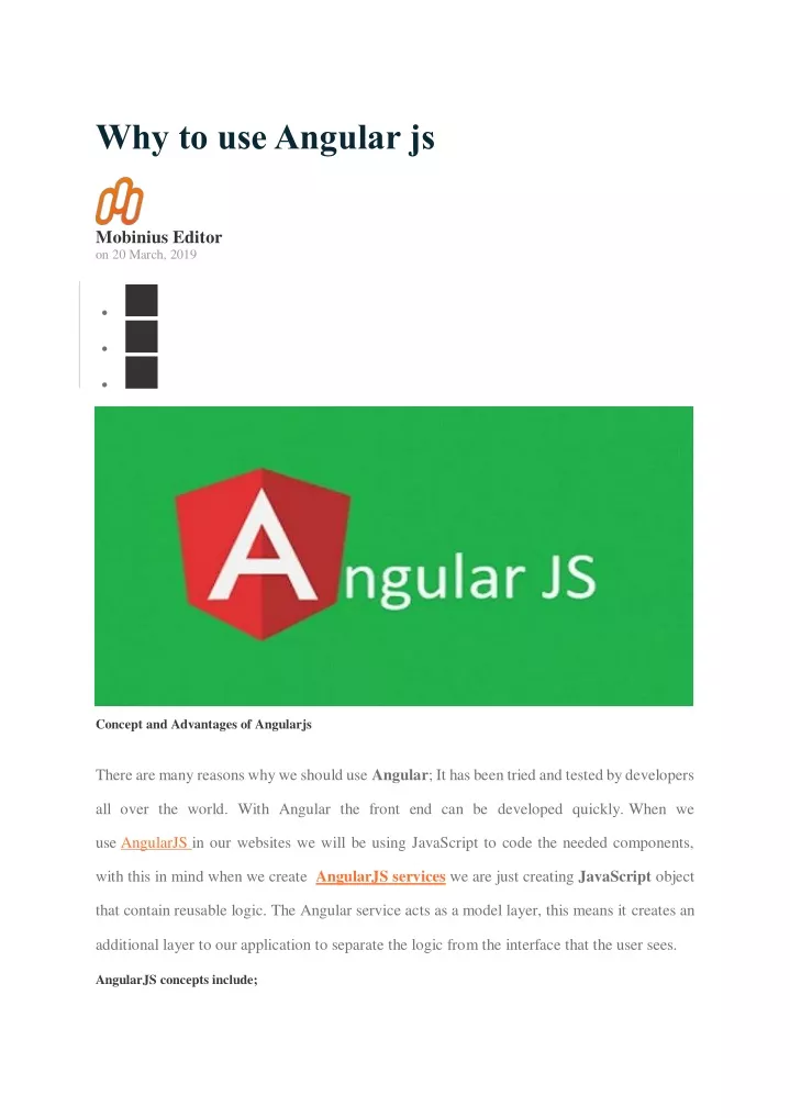 why to use angular js