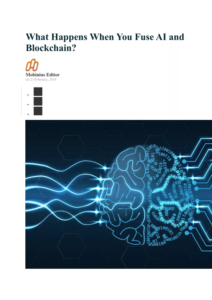 what happens when you fuse ai and blockchain
