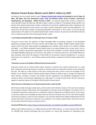 network packet broker market worth 849 4 million