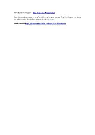 hire zend developers best hire zend programmer