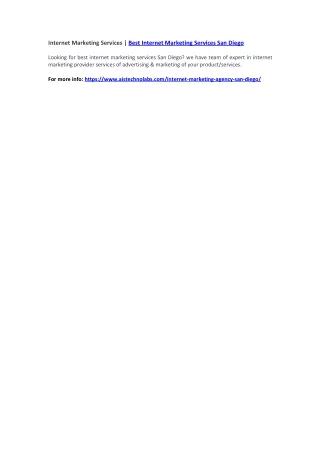 internet marketing services best internet