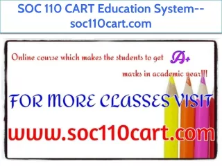 SOC 110 CART Education System--soc110cart.com