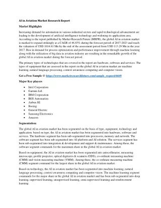 ai in aviation market research report
