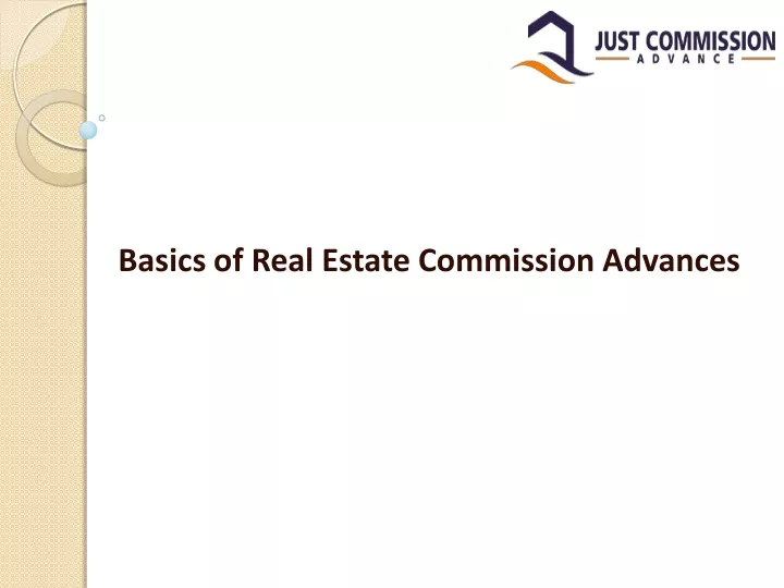 basics of real estate commission advances