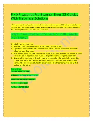 fix hp laserjet pro scanner error 22 quickly with