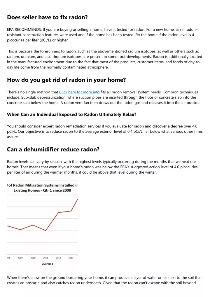 does seller have to fix radon